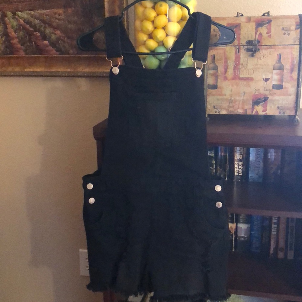 Jean short overalls